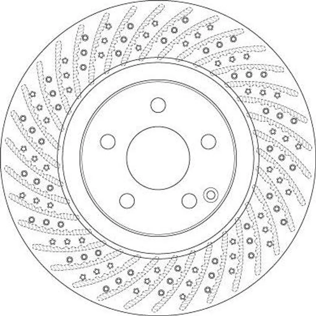 Disque de frein ventilé avant pour Mercedes Classe E et SL TRW