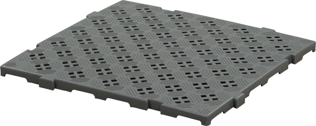 Bodenrost 500 x 500 x 25 mm : grau Farbe: grau