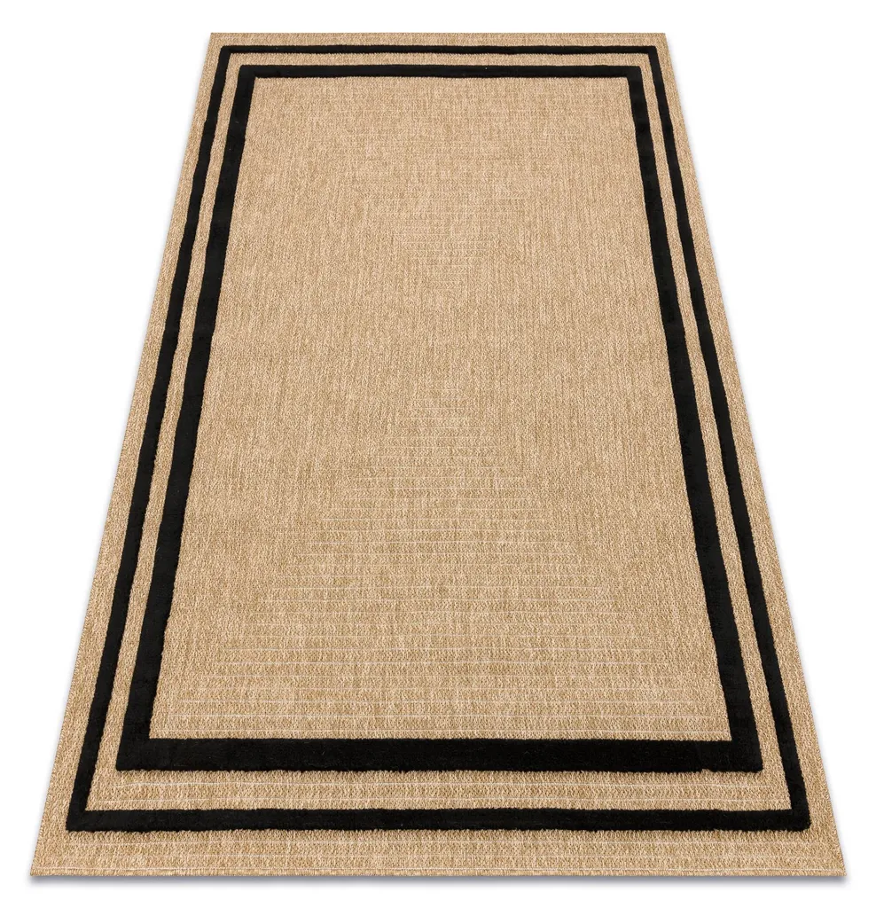 Grand tapis de salon effet sisal beige SPARK 0687 - Format 160x220