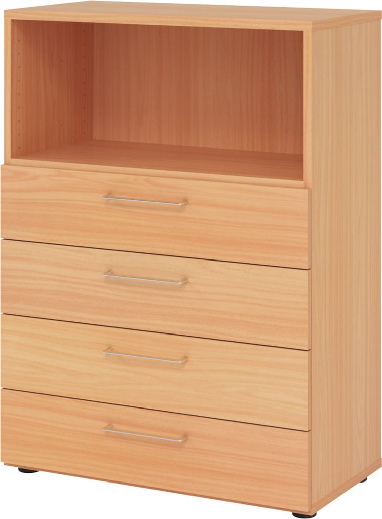 bümö smart Schubladen Kombi - 4 Schübe - Nachbildung: Buche