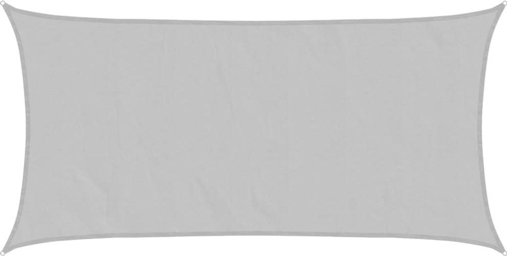 vidaXL Sonnensegel Hellgrau 5x2,5 m 100% Polyester Oxford