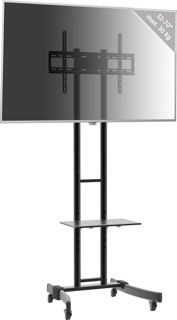 Stand per Televisori B-MS Nero 190 cm | Carrello Porta TV Professionale - 8