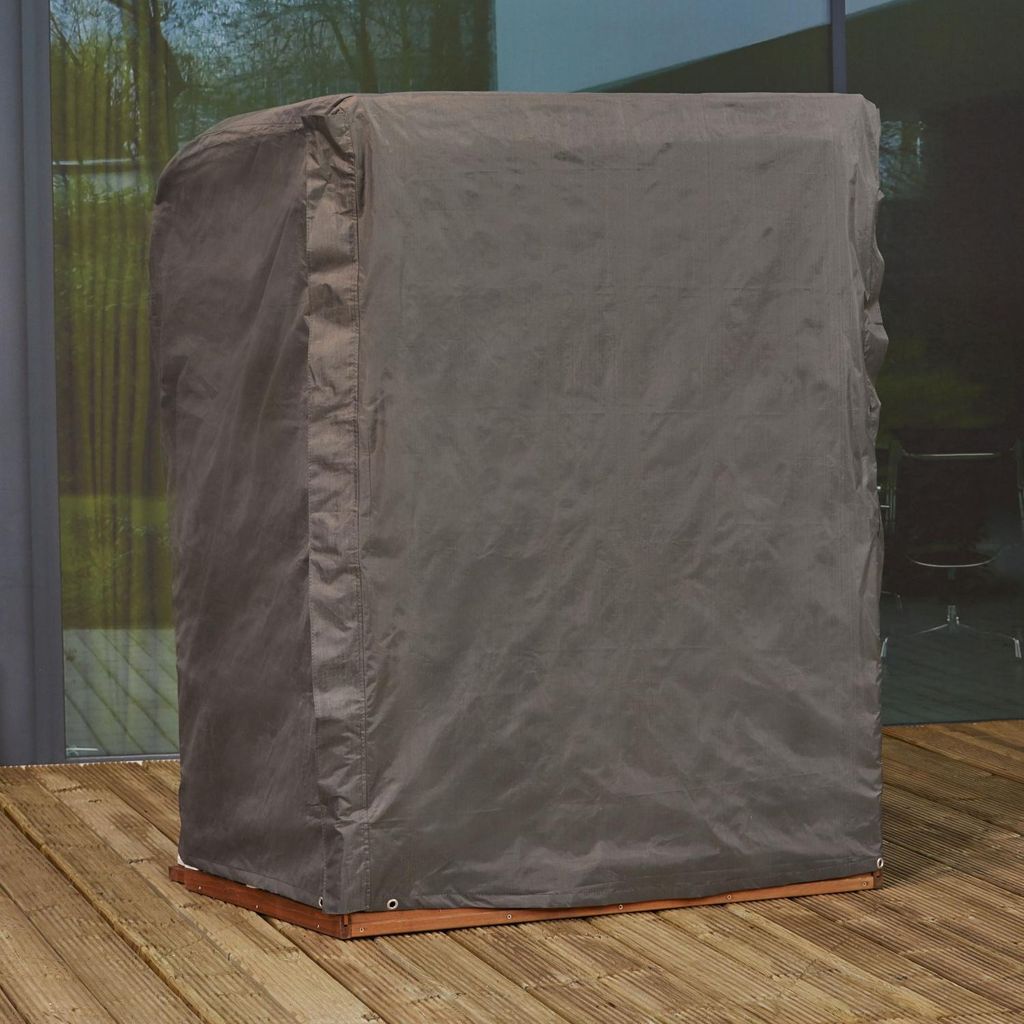 Mandalika Garden Strandkorb-Schutzhülle "5090" grau 150 x 105 x 160/135 cm (L x B x H)
