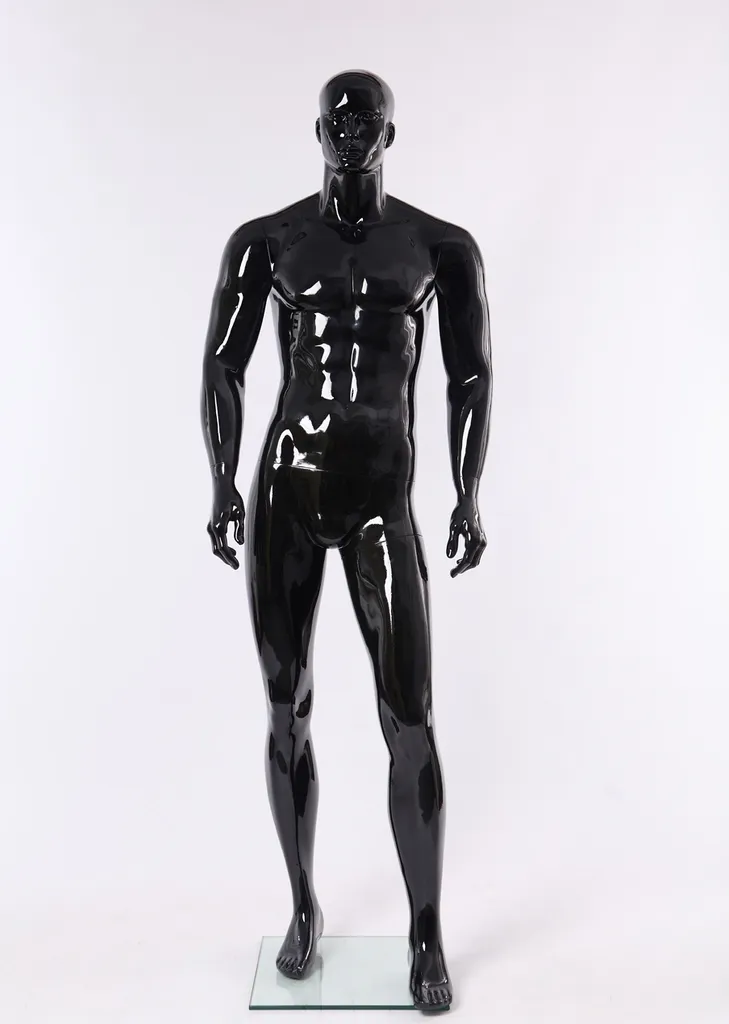 Mannequin de Vitrine Homme Abstrait Noir Brillant Modèle XM11-H Design