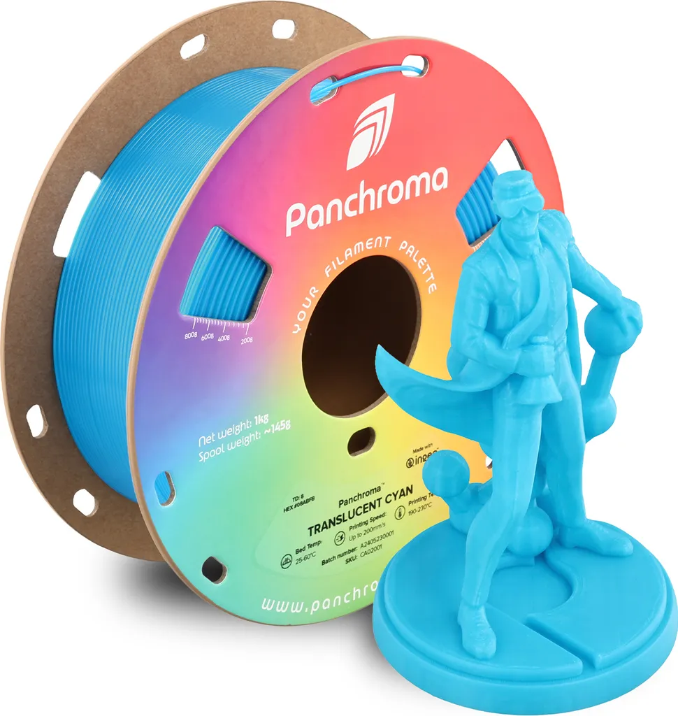 Polymaker Panchroma PLA Translucido Ciano - 1.75mm 1kg (CA02001)