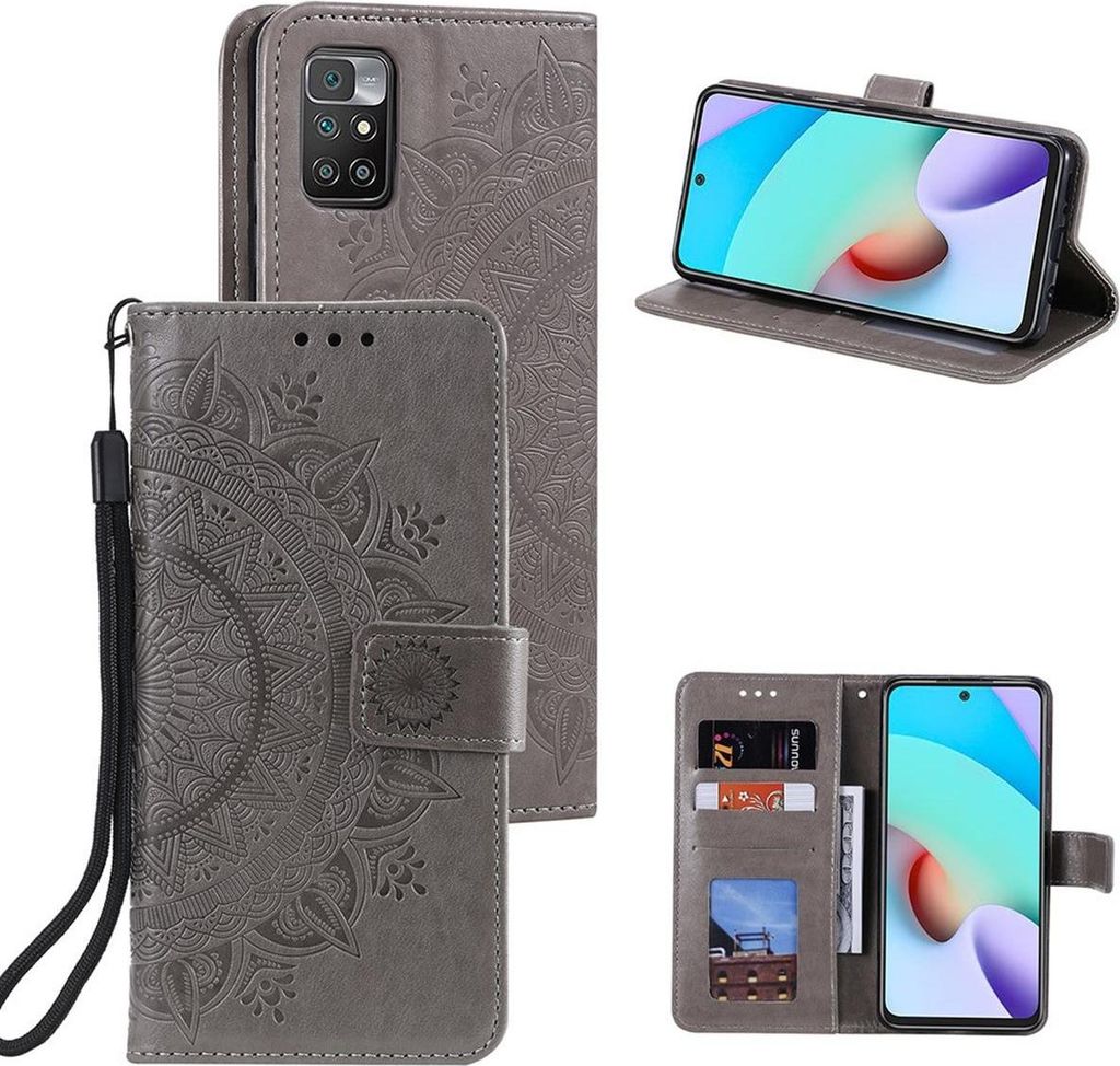 Hülle für Xiaomi Redmi 10 / 10 Prime Handy Tasche Flip Case Cover Etui Mandala
