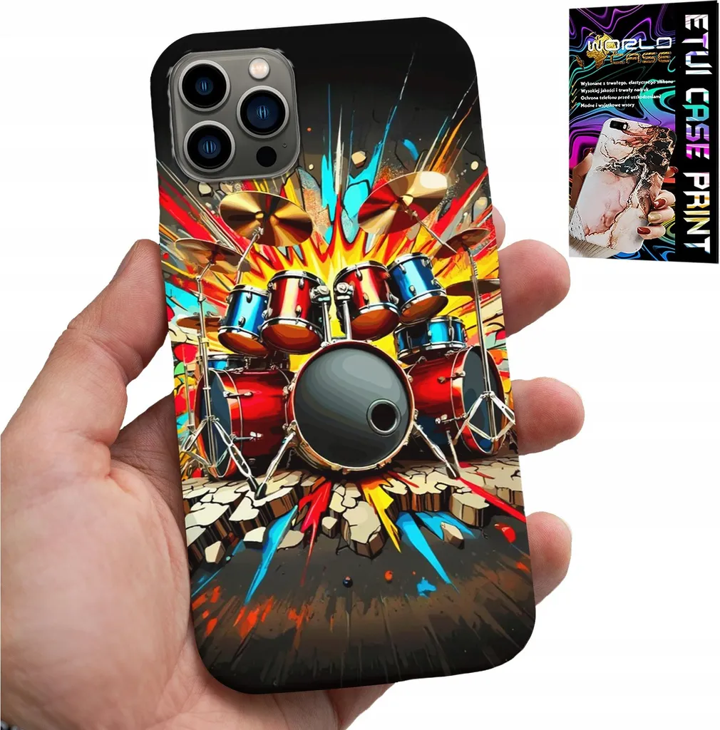 Custodia iPhone 13 Pro Max Rock Drums Foil - Massima Precisione