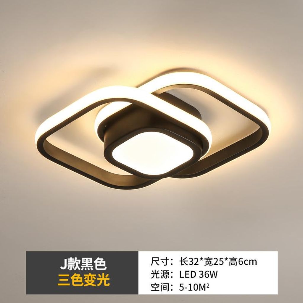Nordic einfache flur decke lampe net rot moderne LED flur eingang garderobe treppe balkon lampe Schwarz I LED helles weißes licht