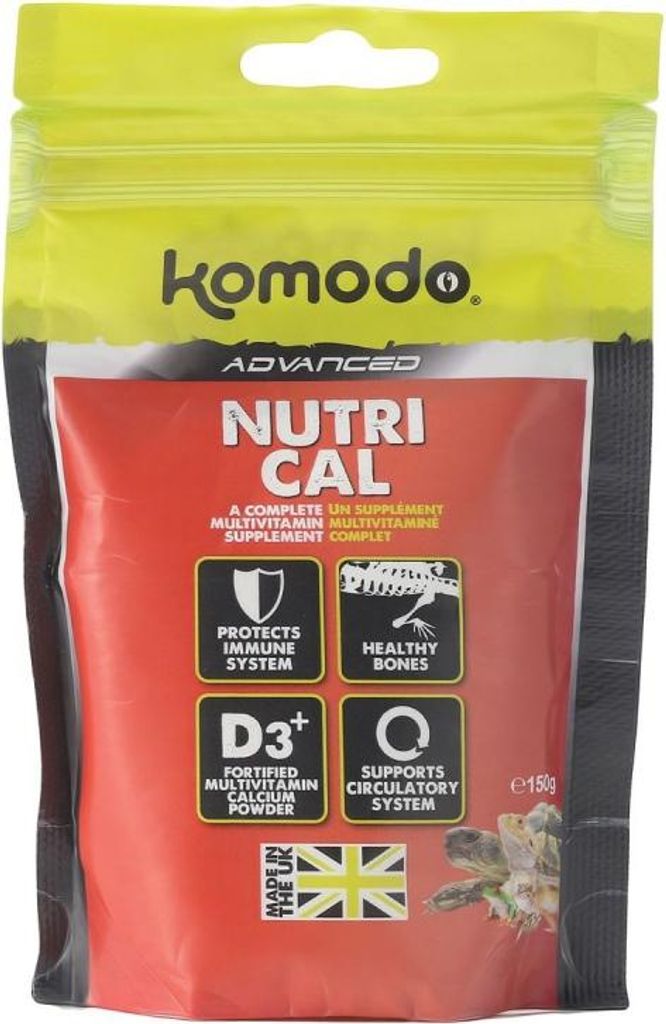 Komodo Nutri-Cal 150g - vitamine e calcio per tartarughe e Immagine del prodotto 