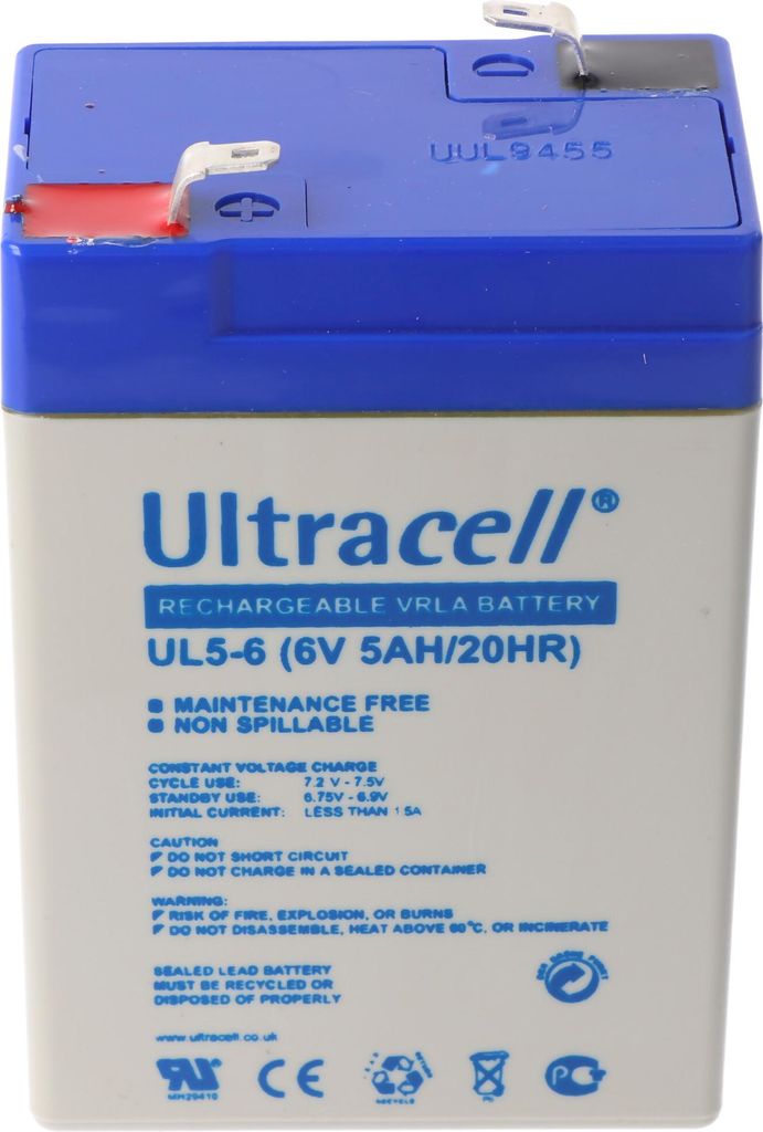 Ultracell UL5-6 6V 5Ah akumulator ołowiowy AGM akumulator Zdjęcie produktu 
