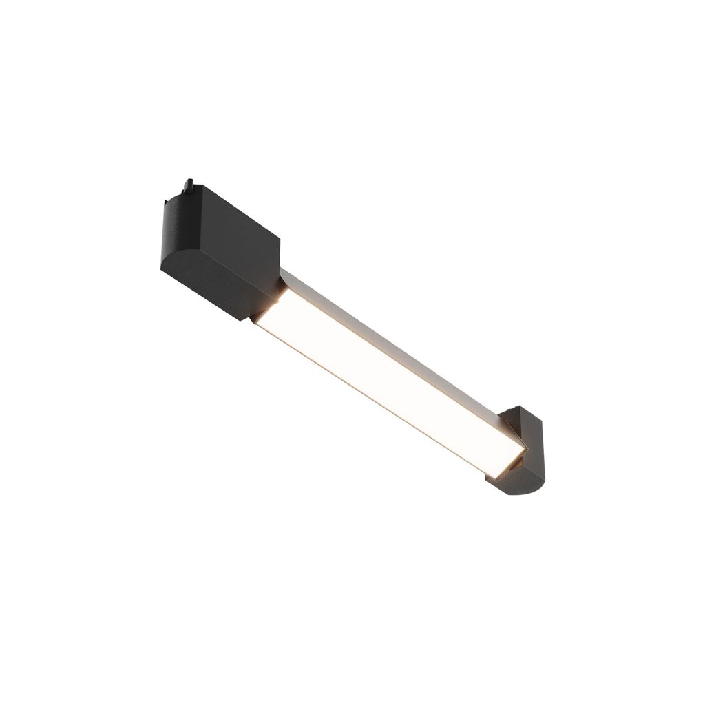 Maytoni Langfeldleuchte für Einphasen-Schienensystem UNITY Basis Rot LED incl. Schwarz aus Aluminum und Kunststoff 12W für Küche, Schlafzimmer
