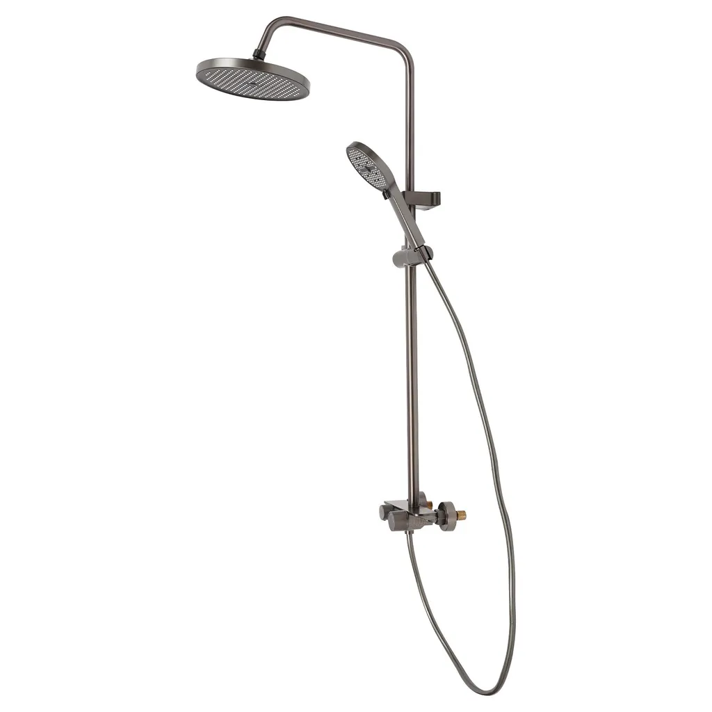 Système de douche gris anti-fuite avec douchette haute pression G2 - 4