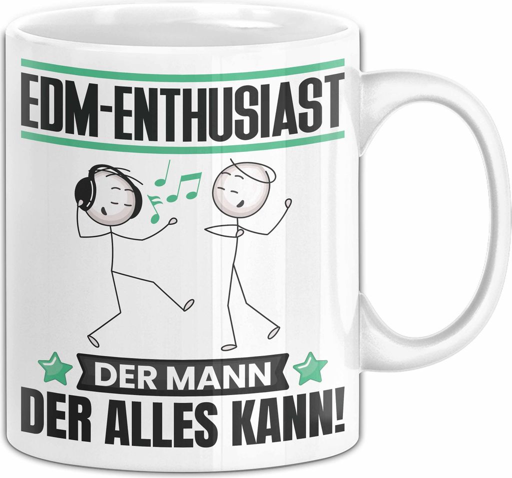 EDM-Enthusiast Tasse Geschenk für EDM-Enthusiast Der Mann Der Alles Kann Geschenkidee zum Geburtstag (Weiß)