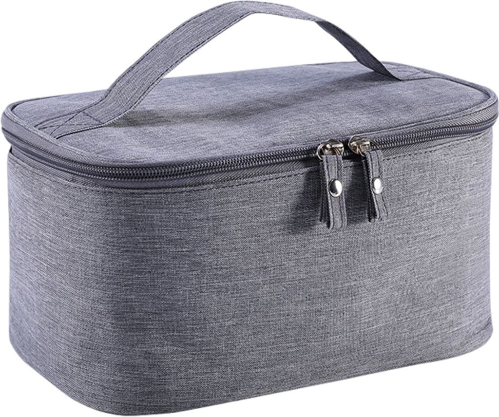 Große, wasserdichte Kosmetiktasche, tragbarer Reise-Make-up-Organizer mit Doppelreißverschluss für Damen und Herren