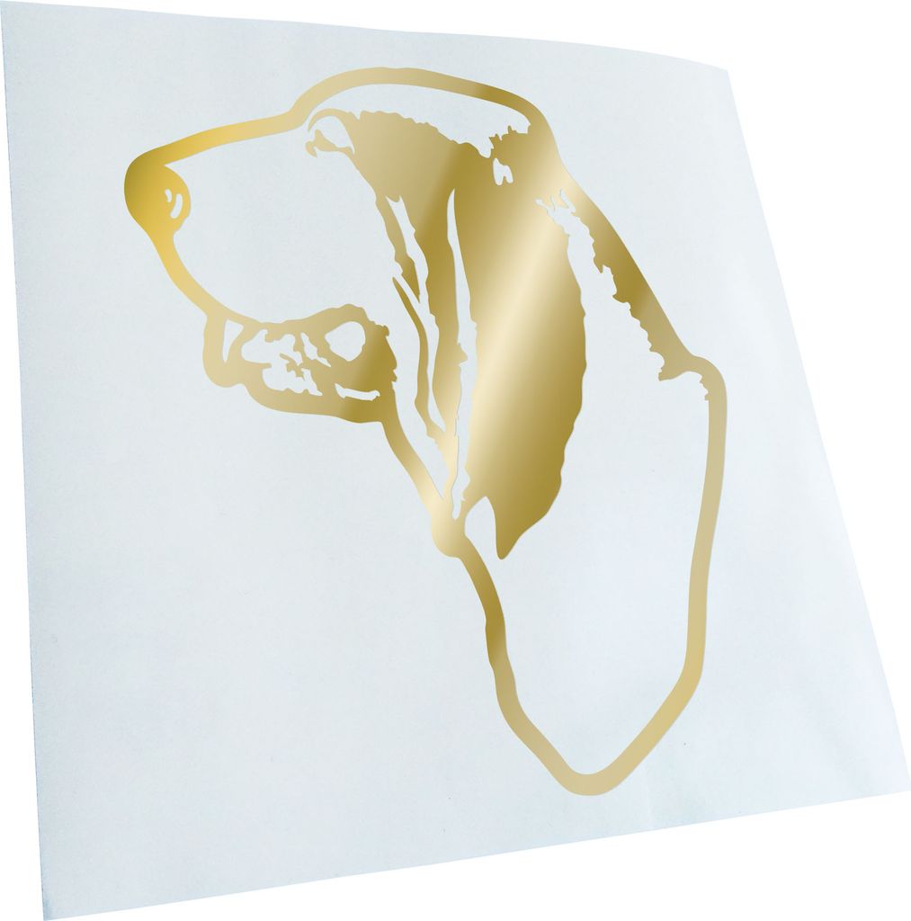 Kiwistar - Autoaufkleber - Bracco Italiano Hund - Goldchrom - 40x33cm - Aufkleber für Auto, Laptop, Fahrrad, LKW, Motorrad mehrfarbig JDM Decal Ra...