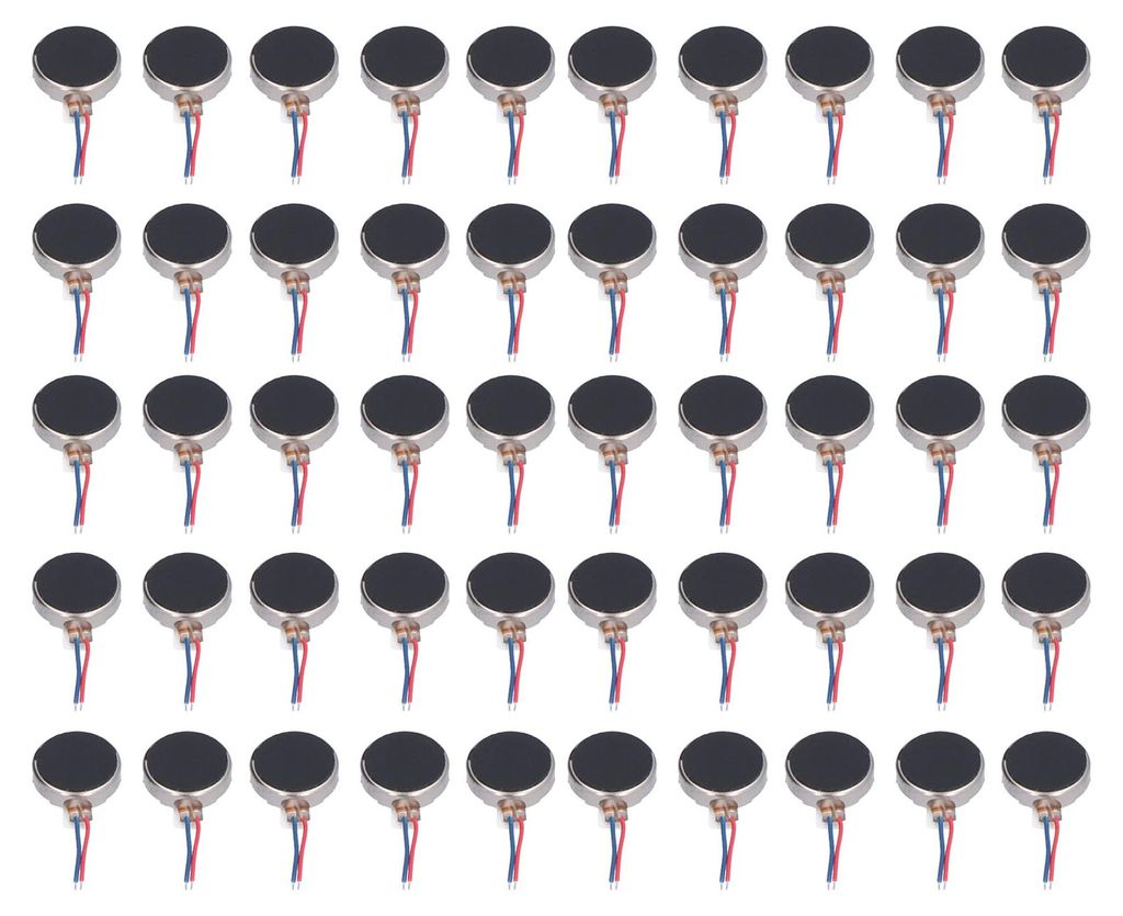 50 Stück Mini-Vibrationsmotoren, DC 3 V, 10 x 2,7 mm, Produktbild 