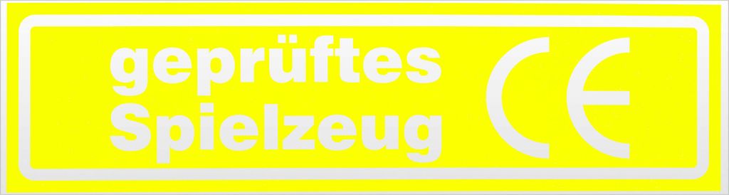 Kiwistar es Spielzeug invertiert Magnetschild Schild magnetisch - 20cm Neongelb - Magnetfolie für Auto PKW Kfz