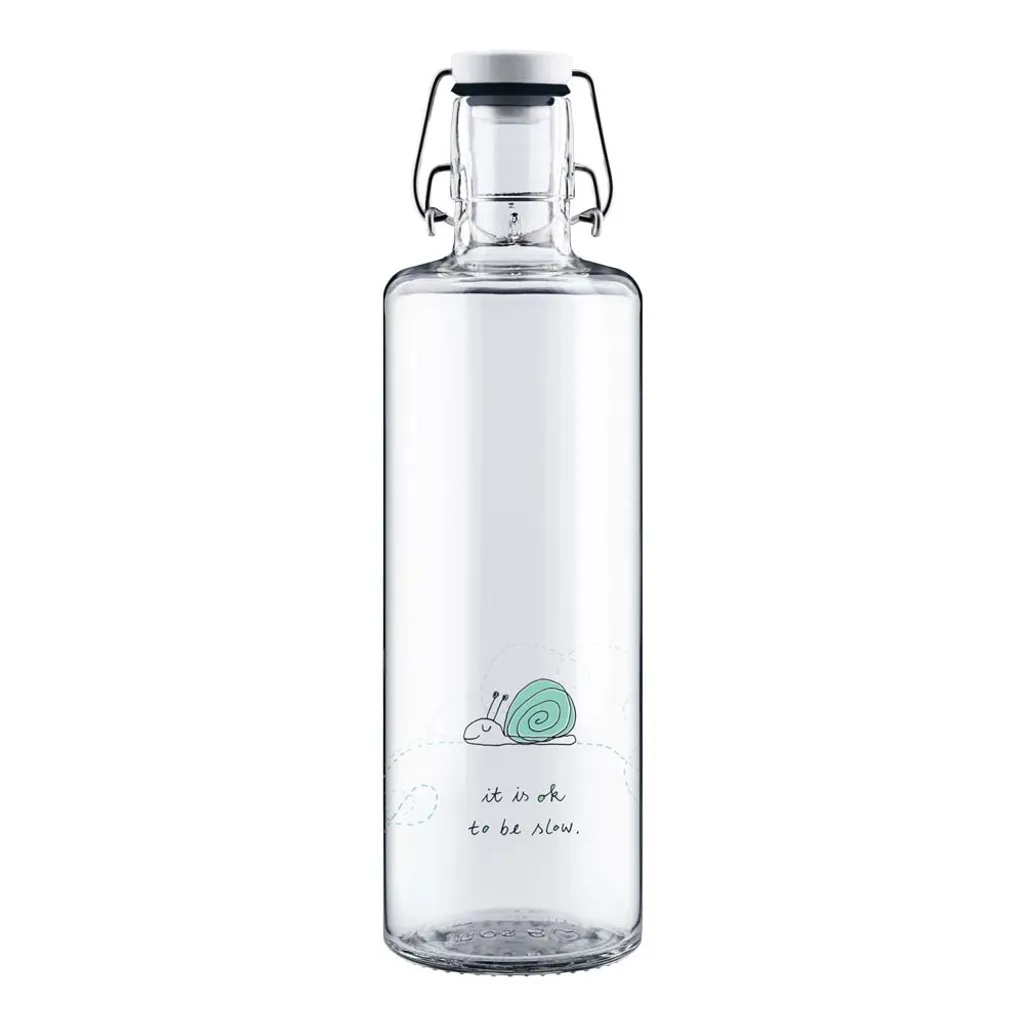 Gourde design Soulbottle 1l en verre robuste sans BPA motif inspirant