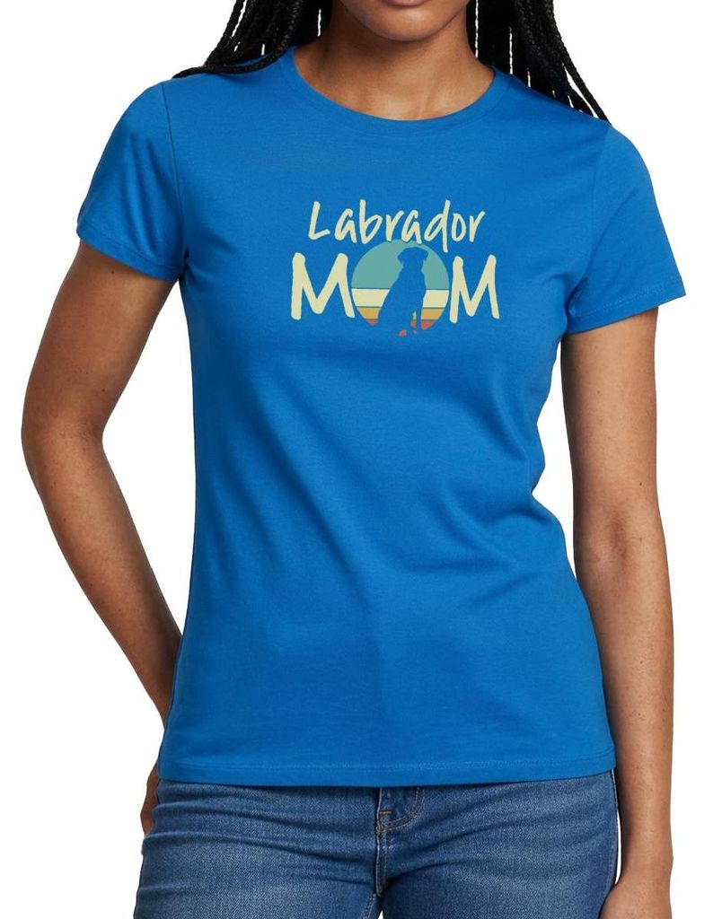 Spreadshirt Labrador Mom | Hunde Mama Frauen T-Shirt, M, Royalblau