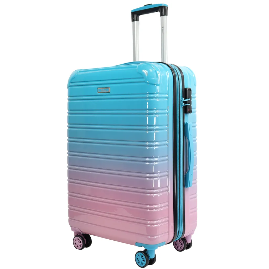 Blade Valigia espandibile - Valigia trolley a guscio rigido - Valigia da viaggio leggera in ABS+PC con blocco TSA - Valigia con 4 ruote spinner - Valigia con ruote - ROSA L