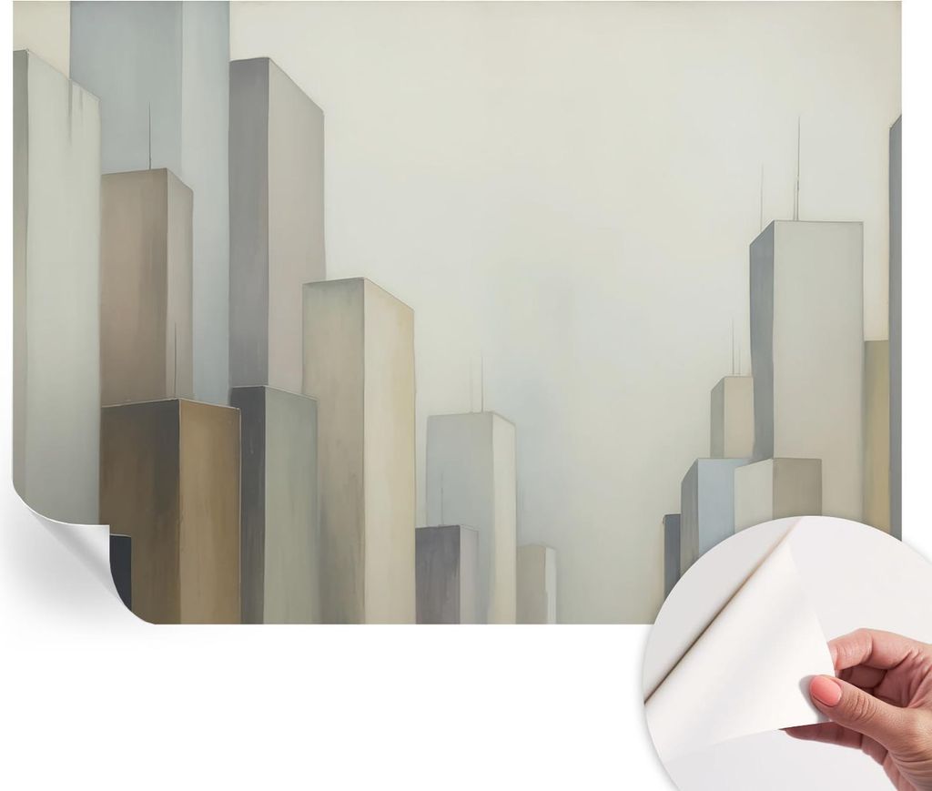 Selbstklebende Wandtapete - Dekorative Tapete für Wohnzimmer - Klebefolie für Wandbilder - Tapetenfolie für Wanddekoration - 312x219 cm - Wolken...