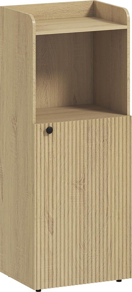 Badezimmerschrank Nischenschrank mit Schrank, offen Regal, verstellbar Regal, Badschrank, 40 x 31 x 104 cm, Gelbeiche