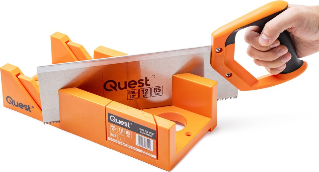 Skrzynka uciosowa QUEST z piłą 300 mm (12"), narzędzie do Zdjęcie produktu 