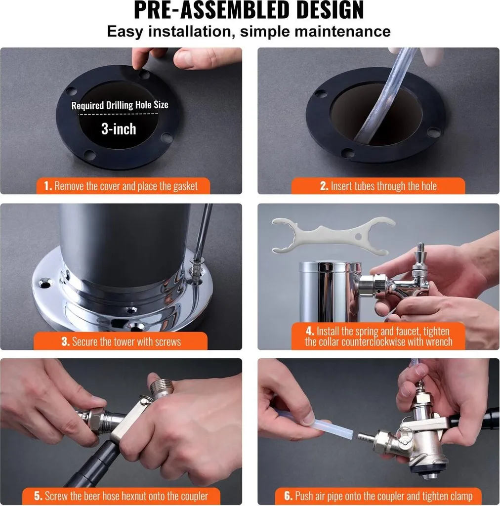 Kit Conversion Bière Inox 2 Robinets avec Régulateur Double Jauge