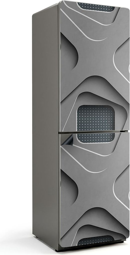 Abstraktes 3D-Muster – Magnetische Kühlschrank Abdeckung – Dekorfolie magnetisch Küche – Kühlschrank Magnet Deko – selbstklebende Magnet...