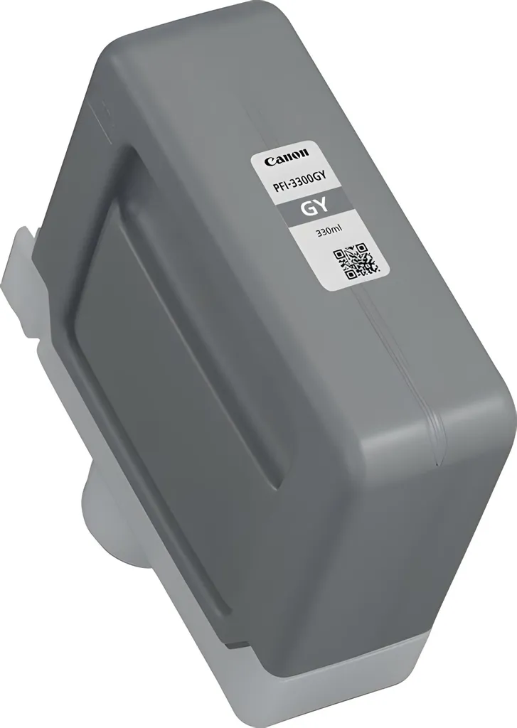 Cartouche Canon PFI-3300 GY Gris pour Tirages Photos Noir et Blanc 330ml