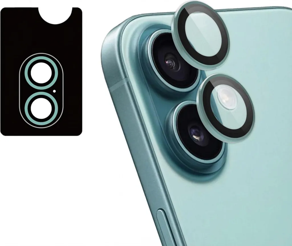 Vetro Protezione Fotocamera iPhone 16 Plus imoshion Teal - 2 Pezzi