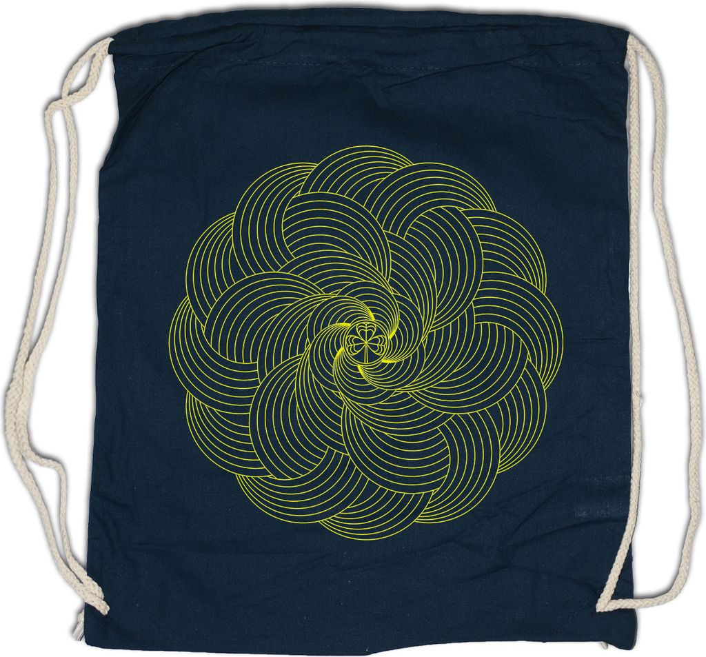 Urban Backwoods Mandala X, Turnbeutel, Farbe: Navy