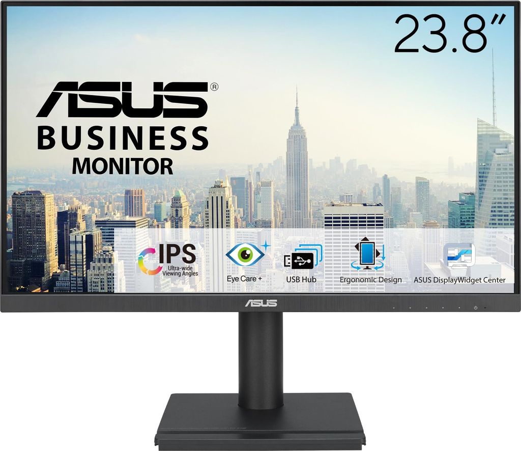 Asus VA24DQFS | 23,8 " | IPS | FHD | 16:9 | 100 Hz | 1 ms | 1920 x 1080 Pixel | 300 cd/m² | HDMI-Anschlüsse von 1 Stk.