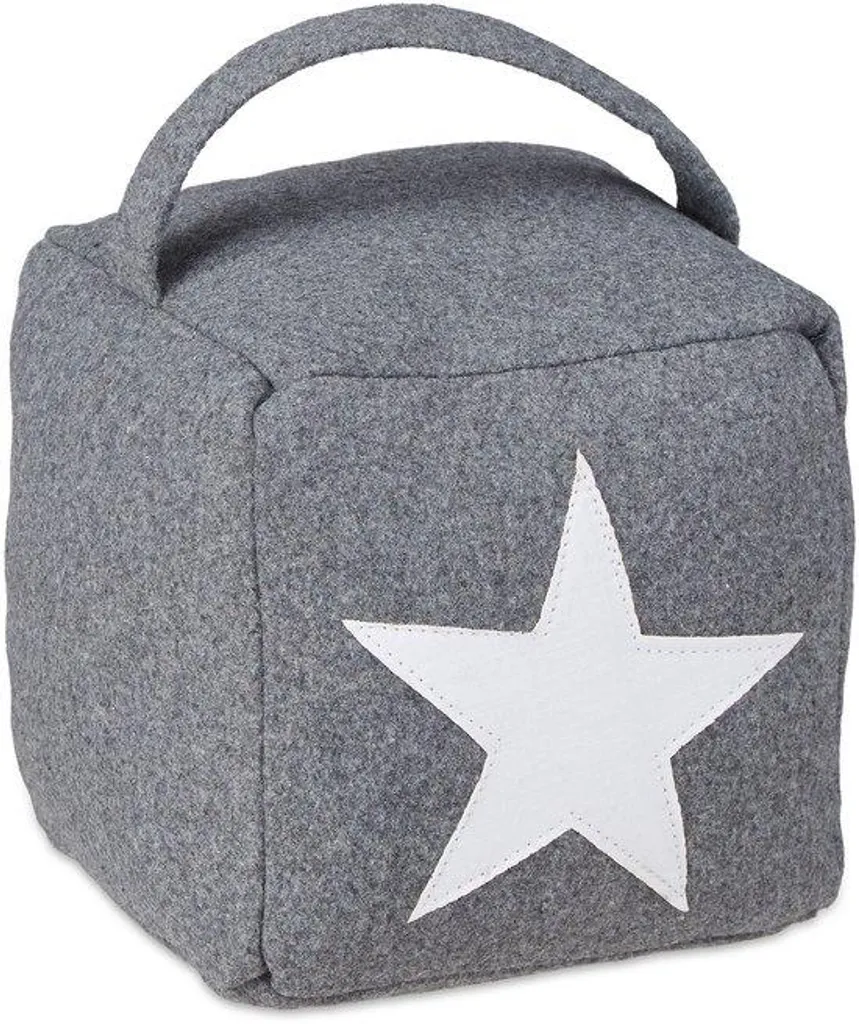 Cale-porte gris anti-claquement - Butée de porte tissu amortissante