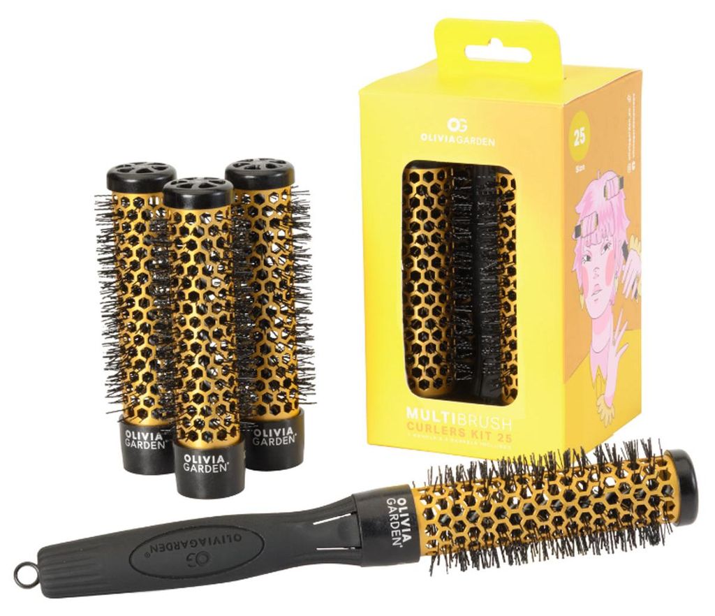 Olivia Garden - Multibrush Curlers Kit - 25 mm Productafbeelding 