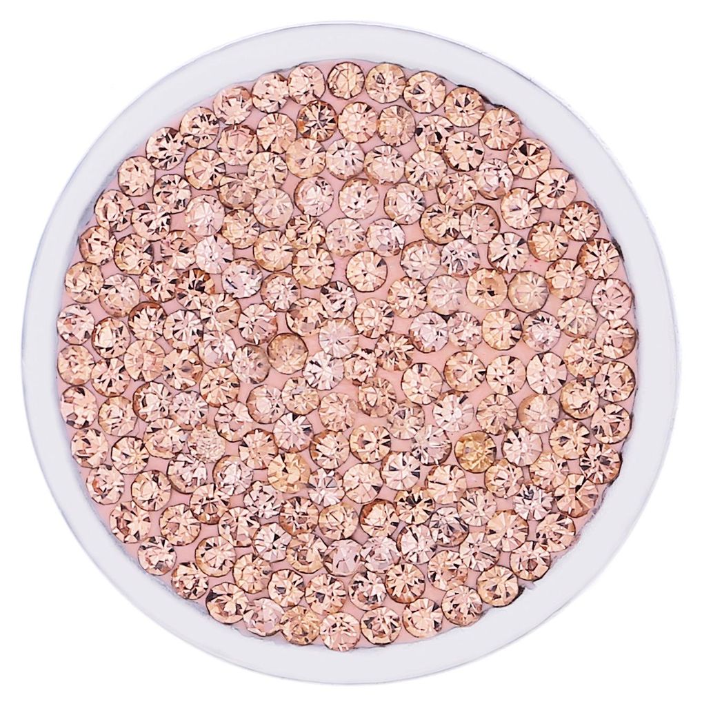 Morella Damen Coin 33 mm Zirkoniasteine lachsfarben Produktbild 