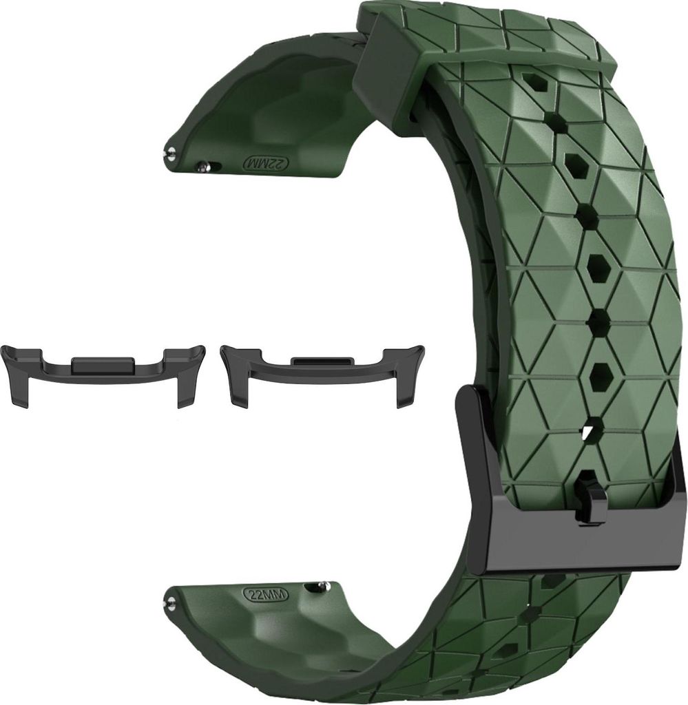 Für Samsung Galaxy Watch 8 / 8 Classic / Ultra 2 Silikon Fußball Design Ersatz Arm Band Dunkelgrün