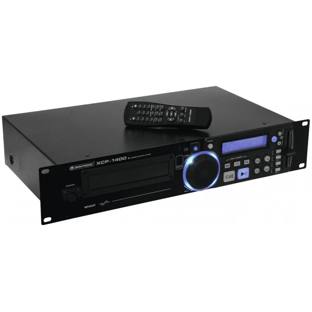 Lecteur CD de table DJ Omnitronic XCP-1400 pour régie audio et rack