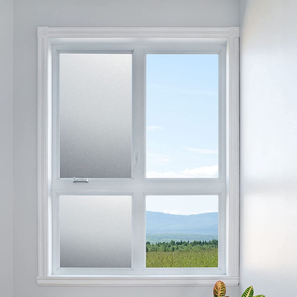 Milchglasfolie Selbstklebend Blickdicht Sichtschutzfolie Bürofenster 90 cm x 3 m 