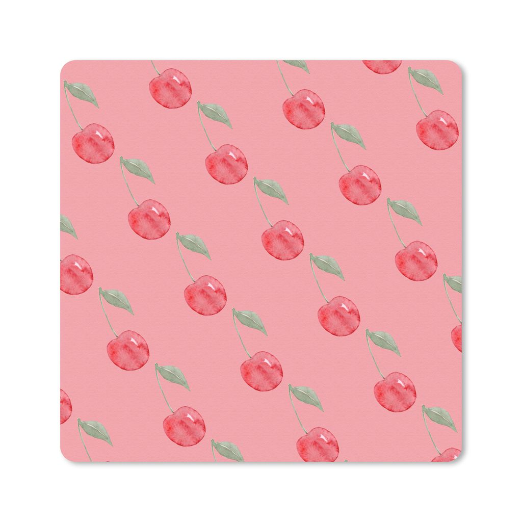 MuchoWow® Mauspad Mousepad Kirschen - Aquarell - Rosa 20x20 Produktbild 
