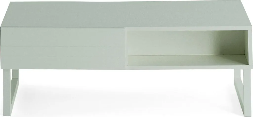 Petite table basse Sofia 110 cm vert sauge mat : gagnez de la place