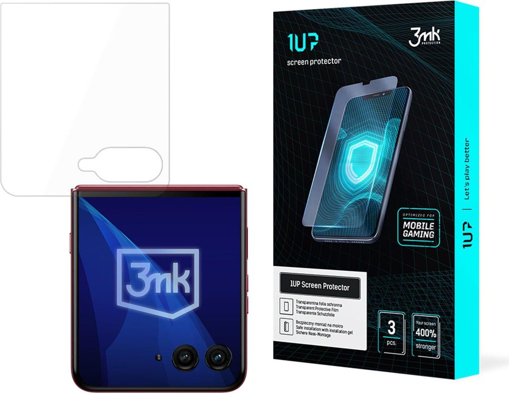 3mk Display Schutzfolie 1UP für Motorola Razr 60 Ultra transparent Gaming (3 Stück)
