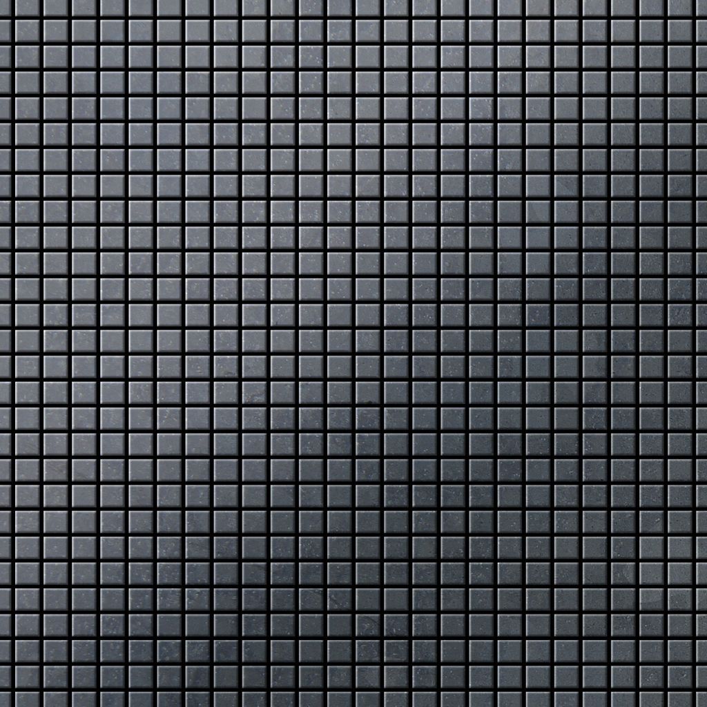 Mosaik Fliese massiv Metall Rohstahl gewalzt grau 1,6mm stark Glomesh-RS