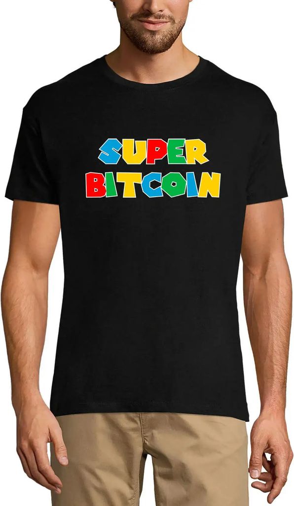 Herren Grafik T-Shirt Super bitcoin - Kryptowährung - Trader Idee – Super Bitcoin - Cryptocurrency - Traders Idea – Öko-Verantwortlich Vintage