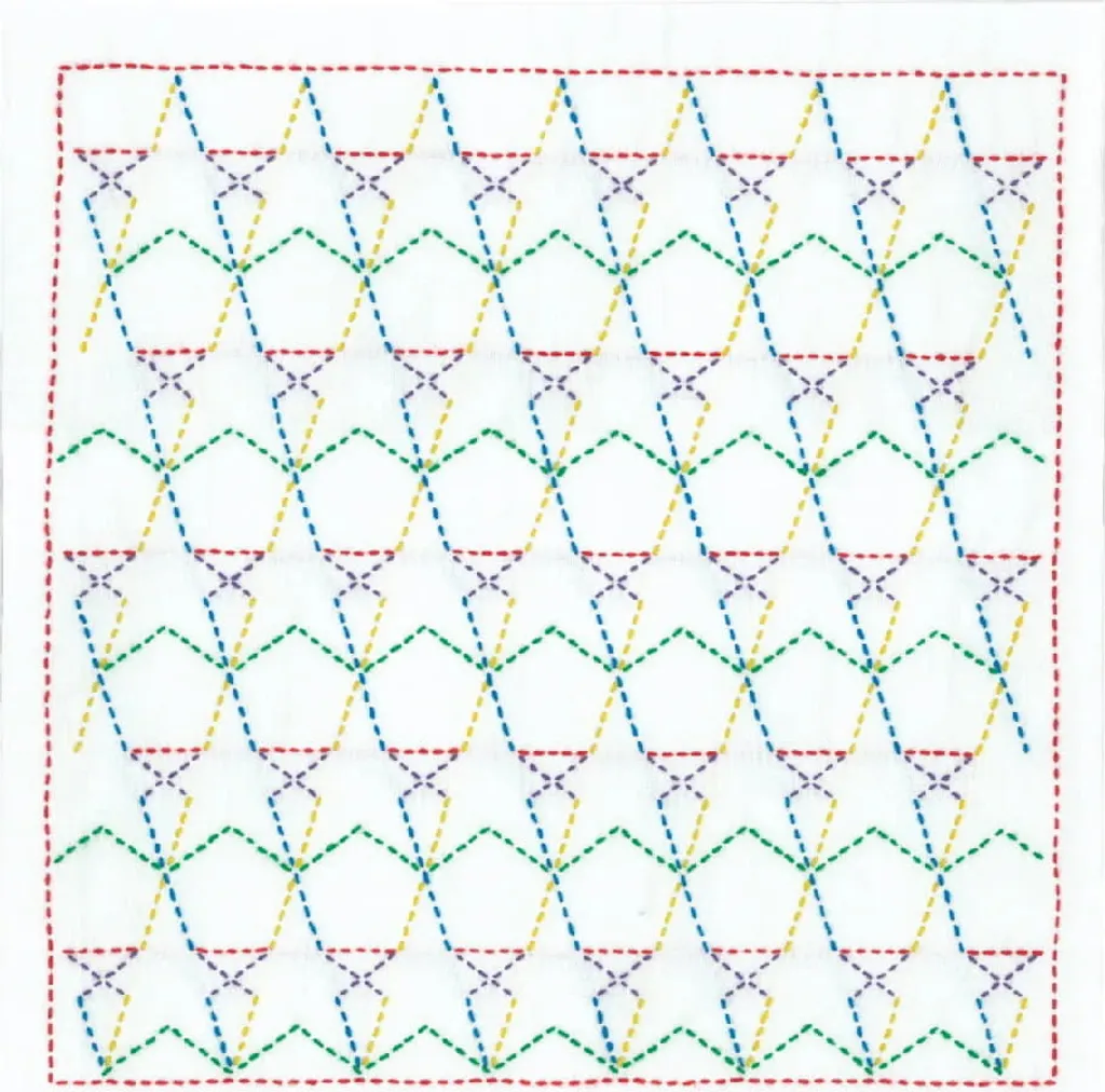Specifiche Kit Sashiko Olympus SK-367 Stars - Tessuto Stampato 34cm