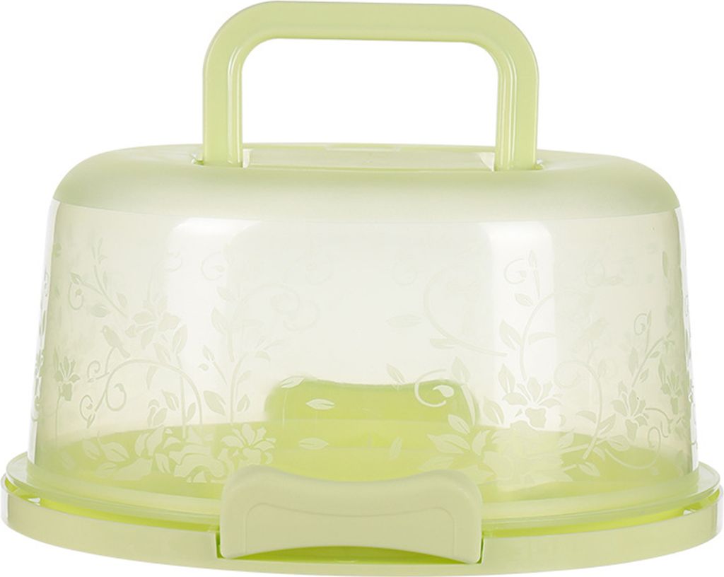 Transparenter 10-Zoll-Kuchenträger mit Deckel und Griffen, Trägerhalter für 7 Cupcakes, tragbarer Kuchenaufbewahrungsbehälterständer