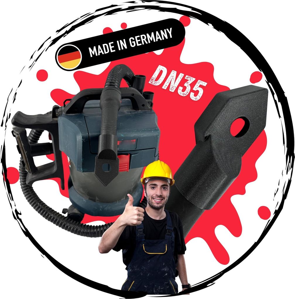 Staubsauger Bohrfänger Absaug Adapter für Bohrmaschine DN35 Produktbild 