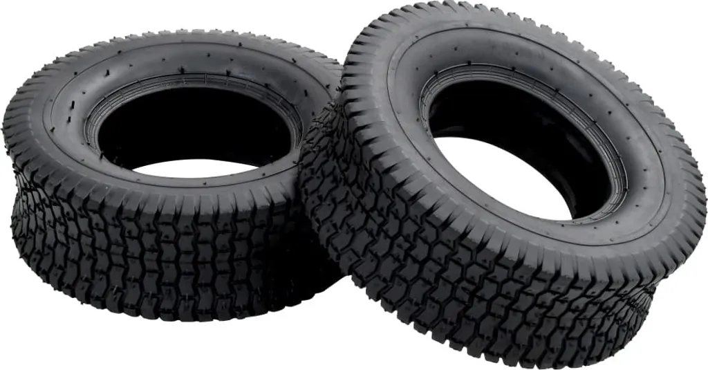 Lot de 2 Pneus de Brouette 13x5.00-6 4PR en Caoutchouc de Haute Qualité