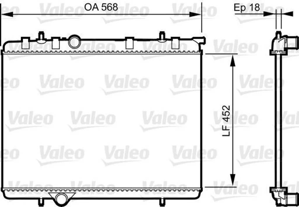 Radiateur de moteur Valeo pour Citroën Berlingo C4 et Peugeot Partner