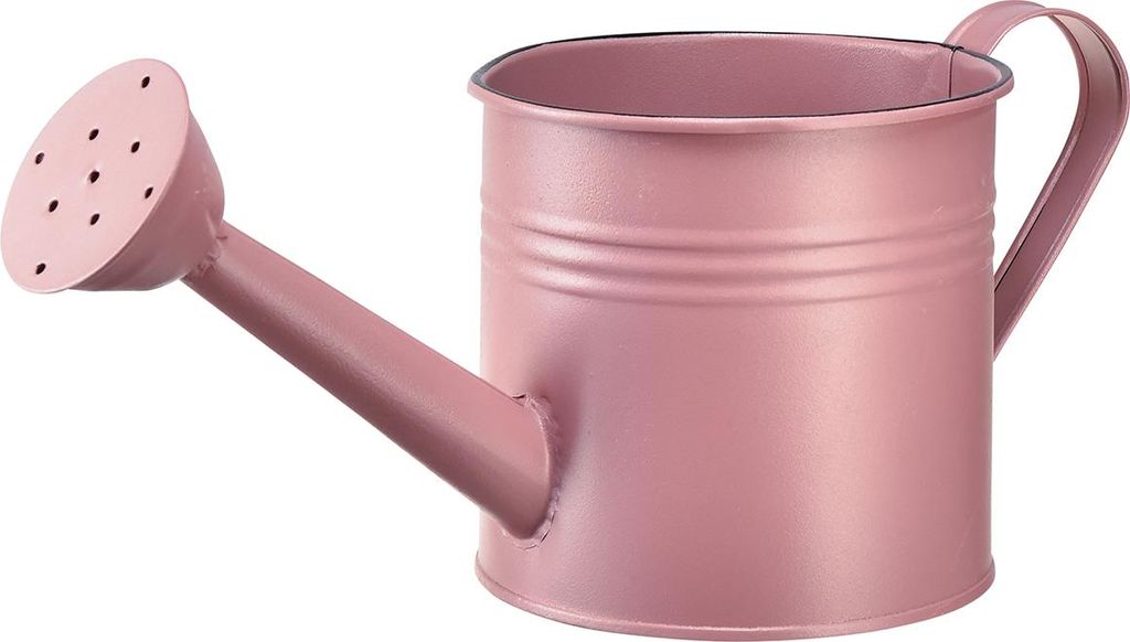 Dekorative Metall-Gießkanne im Landhausstil als Übertopf Produktbild 